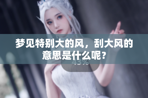 梦见特别大的风，刮大风的意思是什么呢？