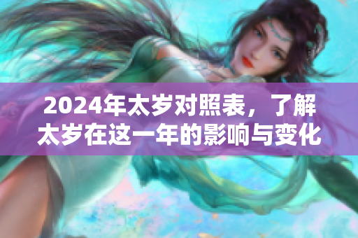 2024年太岁对照表，了解太岁在这一年的影响与变化
