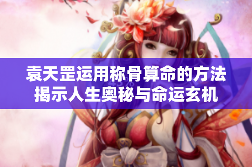 袁天罡运用称骨算命的方法揭示人生奥秘与命运玄机