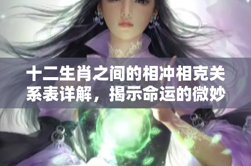 十二生肖之间的相冲相克关系表详解，揭示命运的微妙交织与影响