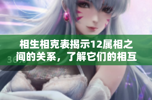相生相克表揭示12属相之间的关系，了解它们的相互影响非常重要