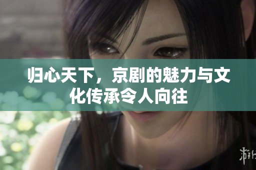归心天下，京剧的魅力与文化传承令人向往
